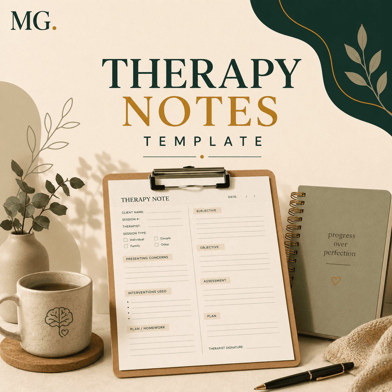 Therapy notes template